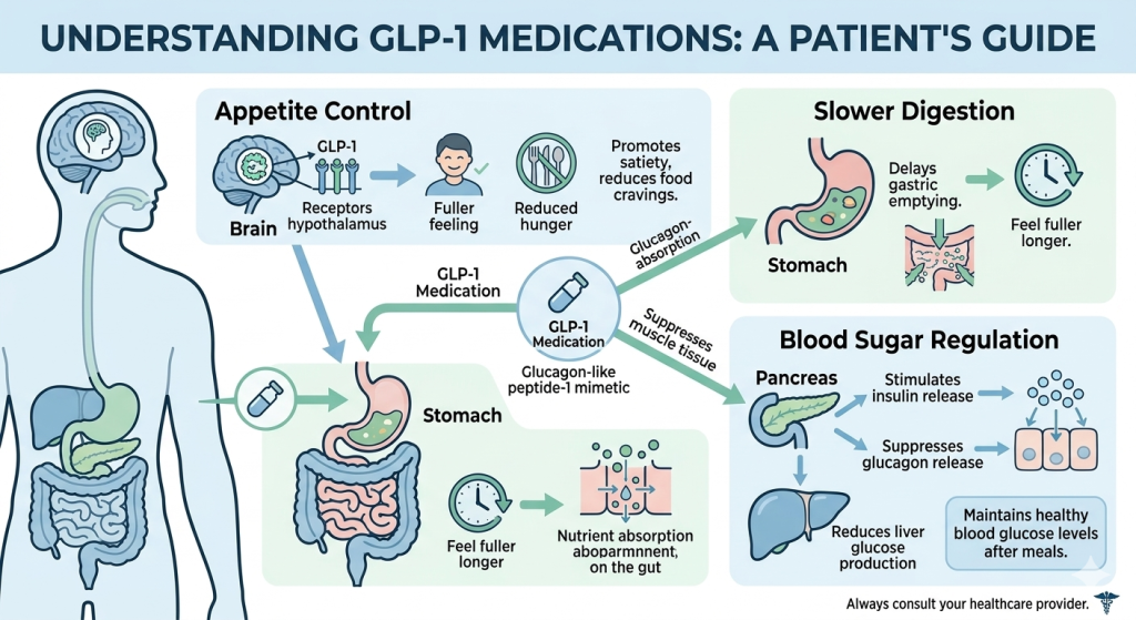 Function of GLP- 1 medication illustration