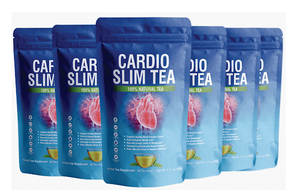 CARDIO SLIM TEA ; IMAGE SHOWING 6 PACKAGE