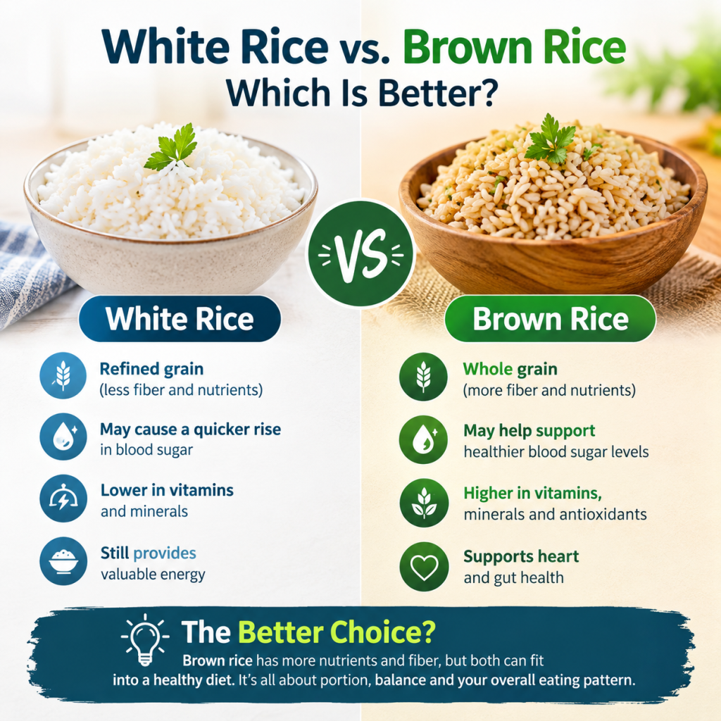 WHITE RICE VS BROWN RICE WHICH IS BETTER